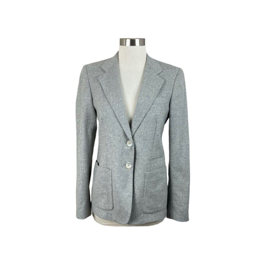 PAUW Amsterdam Gray Wool Cashmere Suede Elbow Patch Blazer Jacket Size 1 S